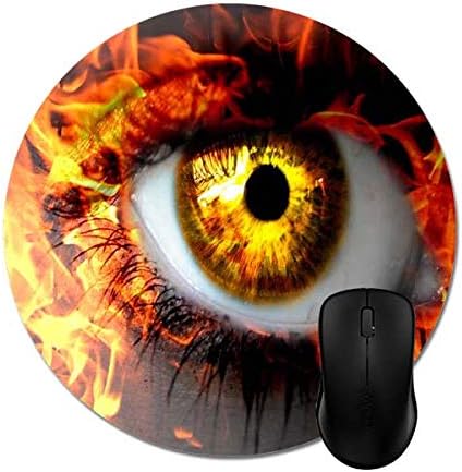 Amazon Co Jp マウスパッド 燃える目 マウスマット 7 87x 7 87 パソコン 周辺機器