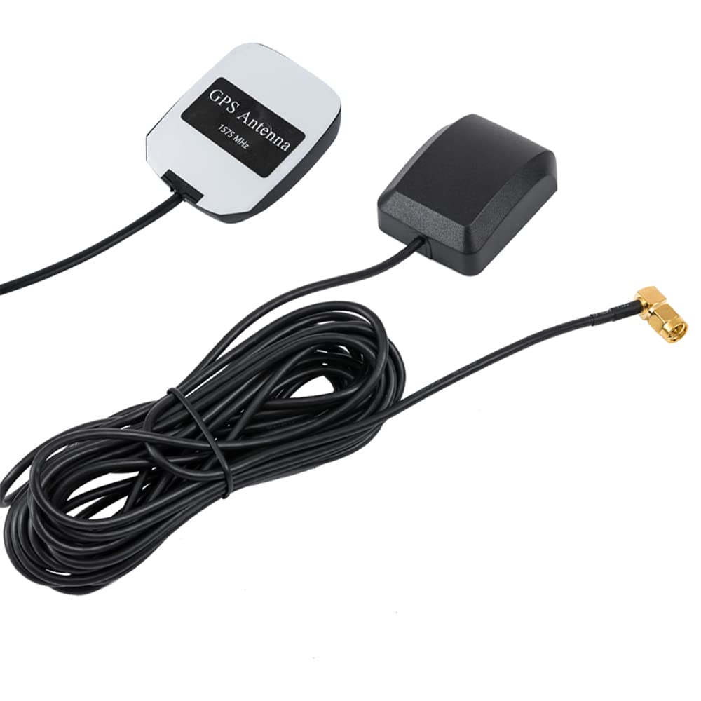 Vecys GPS Antenna Right Angled SMA Male 3m RG174 Magnetic Base Antenna Suitable for Car Vehicles GPS Navigation Syste