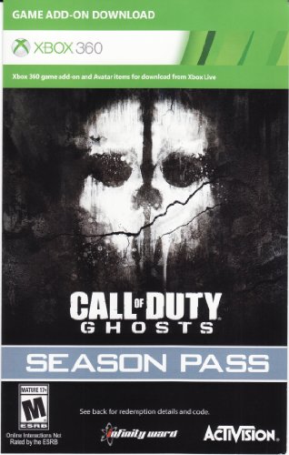 Call of Duty Ghosts Season Pass DLC Code Card - Xbox 360