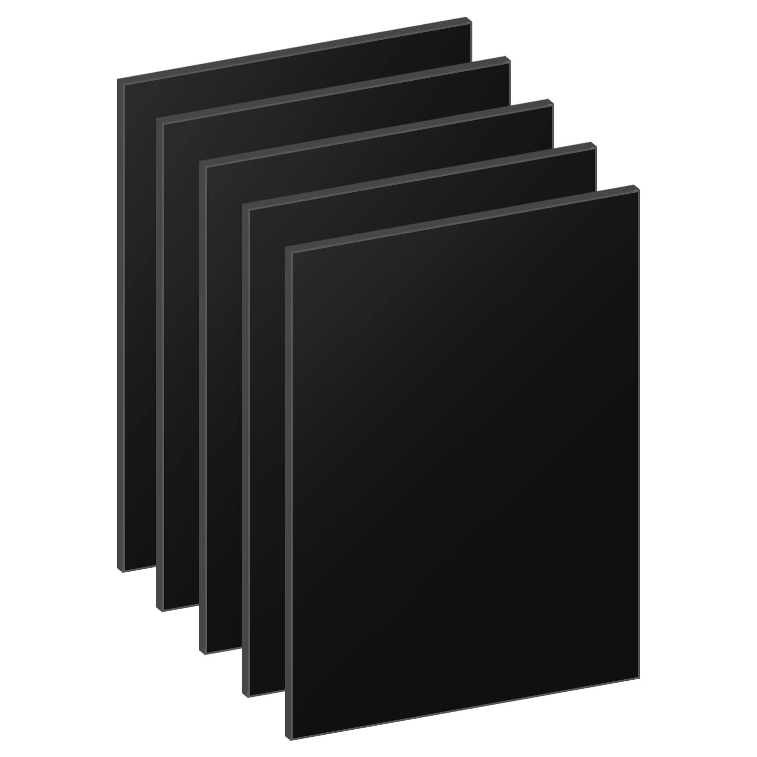 DRERIO 5 Pcs Acrylic Sheets Black Acrylic Blanks Square 2 mm Thick Signs for Picture Painting DIY Crafts(15 x 10cm) Raw Materials