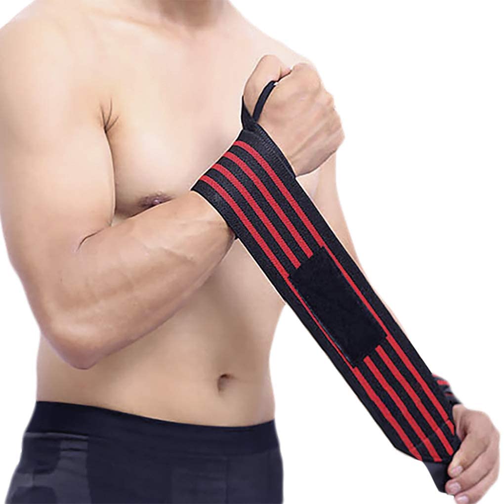 Adjustable Compression Wrist Straps Hand Wrist Wraps with Thumb Loop, Adults Youth Stretchy Wrist Brace Support Sports Wristband for Weightlifting Tennis Fitness