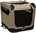 Amazon Basics Portable Folding Soft Cat, Dog Travel Crate Kennel, X-Small (16 x 16 x 21 Inches), Tan