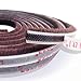 fowong Fuzzy Weather Stripping, 11/32 inch x 11/32 inch x 16 Feet, High Density Brush Seal Strip for Sliding Sash Door Window Wardrobe Seal (Brown)