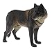 Homyl Realistic PVC Wildlife/Zoo Animal Model Figurine Action Figures Playset Kids Educational Toy Collectibles –Black Wolf