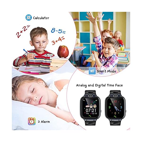 Kids-Smart-Watch-Phone-for-Boys-Girls-27-in-1-Game-Video-Smart-Watch-for-Kids-Children-HD-Touch-Screen-Recorder-Music-Alarm-Clock-Calculator-Camera-Birthday-Age-3-12-Years-Old-Black Vannico Kids Smart Watch, 14 Games SOS Phone Watch for Boys Girls, Video Smart Watches for Kids with HD Touch LCD Music…