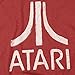 Popfunk Atari Logo Retro Video Game Royal Red Heather T Shirt & Stickers (Large)