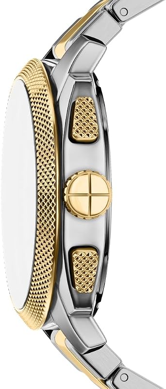 Novo relógio de máquina para homens, movimento cronógrafo de quartzo de 44mm com bracelete em aço inoxidável ou couro, tom mate preto e dourado, pulseira