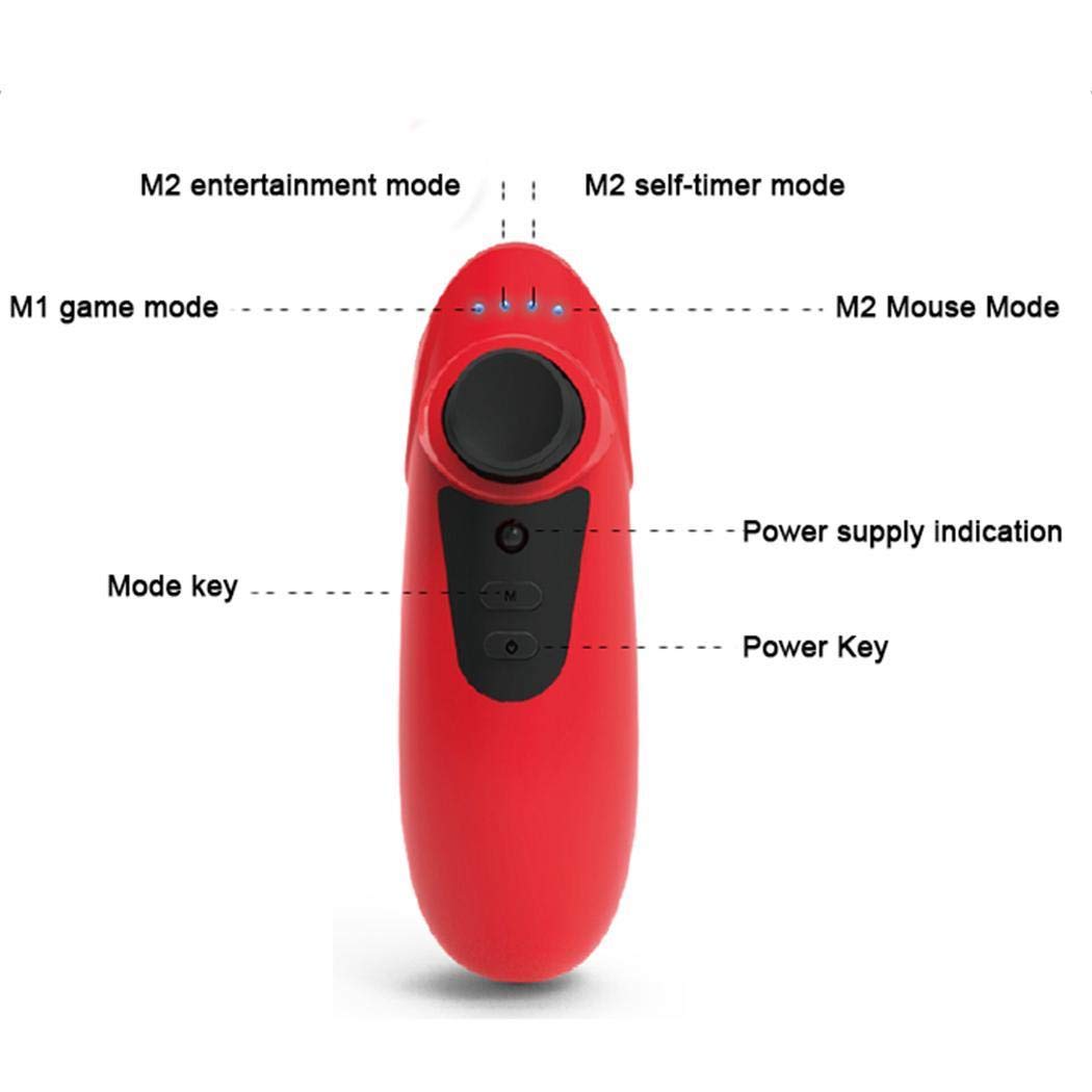 Xixini Bluetooth 4.0 VR-Controller Fernbedienung Griff Bluetooth Joystick VR-Fernbedienung mit Multi-Mode-Umschaltung und Multi-Plattform-Kompatibilität für Android, iOS und PC
