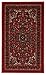 Doormat 18x30 Red Medallion Kitchen Rugs and mats | Rubber Backed Non Skid Rug Living Room Bathroom Nursery Home Decor Under Door Entryway Floor Carpet Non Slip Washable | Made in Europe