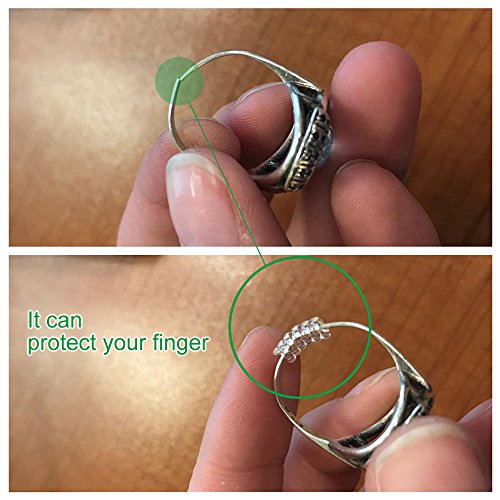 Anpro 15 Pack Ring Size Adjuster Ring Guard Ring Snuggies for Loose