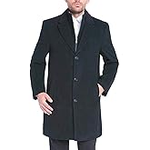 KIRKLAND Signature Full Lined Wool Cashmere Blend Overcoat w/Removable Bib (Charcoal, 48 reg)