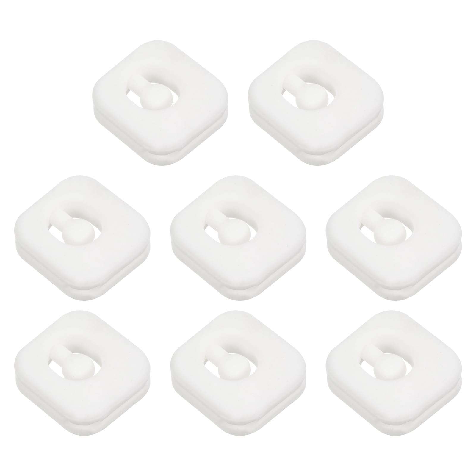 PATIKIL Tennis Racket Dampeners, 8 Pcs Soft Silicone Cute Tennis Racquet Vibration Dampeners for Tennis Gift, White