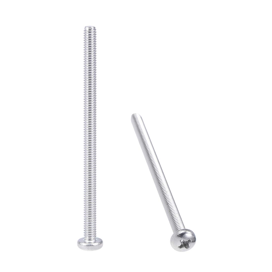 sourcing map M4x65mm Machine Screws Pan Phillips Cross Head Screw 304 Stainless Steel Fasteners Bolts 10Pcs