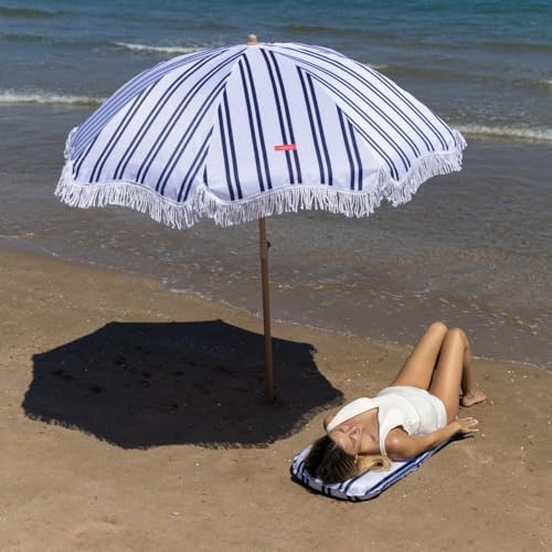 KEIRA Flamingueo - Guarda-sol, Piscina, Terraço Exterior, Proteção UPF 50+, Altura e Orientação Ajustáveis, Cobertura de Transporte, Poliéster, 210 x 180 cm