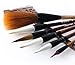 2500 Silk Art China Hu Writing Brush Chinese Calligraphy Kanji Japanese Sumi Drawing Brushes 6 piece/set (weasel hair 1pcs ,wool hair 1 pcs,weasel70%/wool30% L M S SS 4pcs)MBT6 (MBT6)
