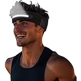 Zyntrazy LED Sports Headband, 3 Light Modes, 2-in-1 Design for Running, Tennis, Camping, Cycling,Unisex Gift for Men, Women (Black)
