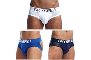 SKYSPER Men's Jockstrap Breathable Mesh 2pcs 3pcs 4pcs Jock Strap Male Underwear, Athletic Supporters for Men