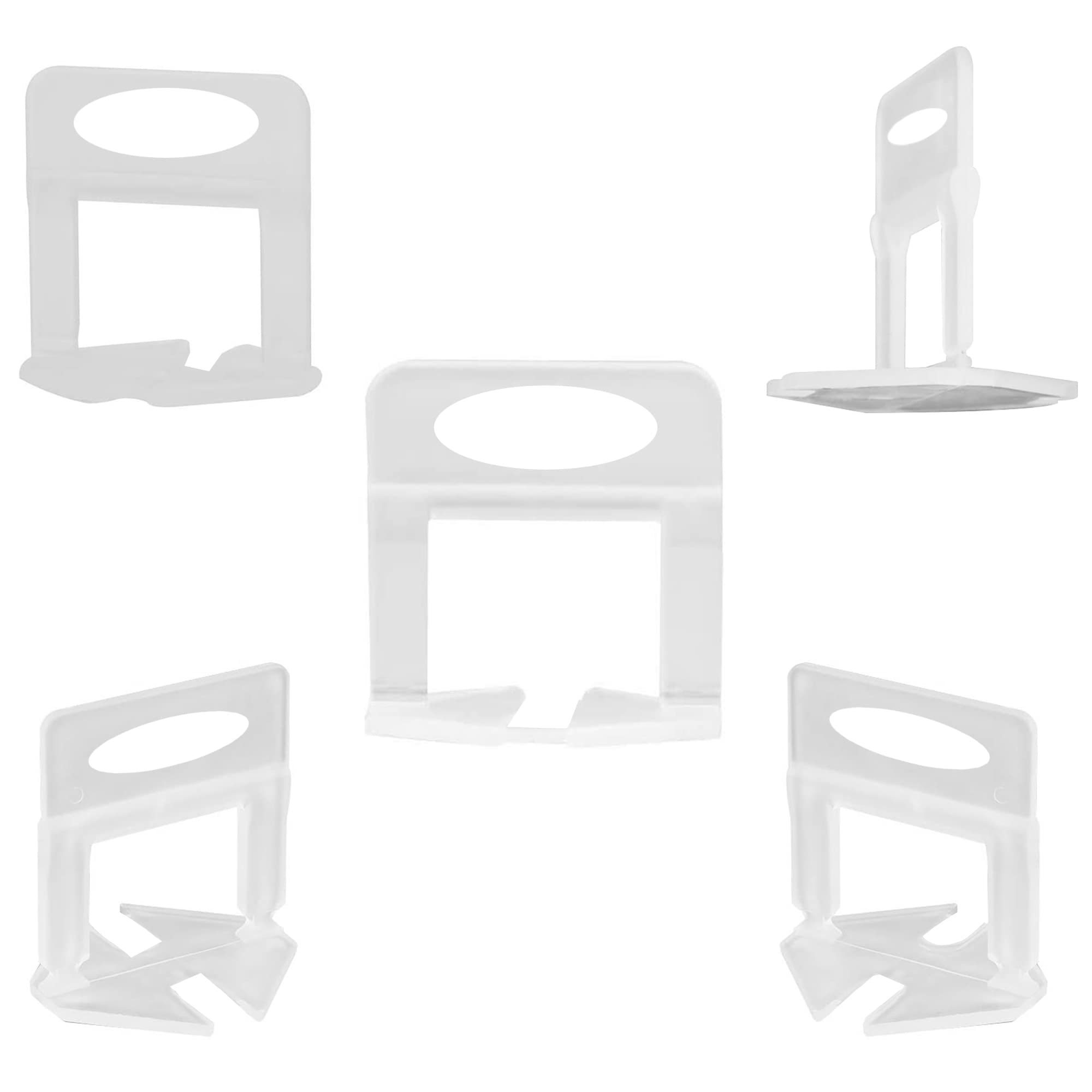 Tile Leveling System 300pcs Spacer Clips, Floor & Wall, Ceramic & Stone Installation (2mm-Clips)