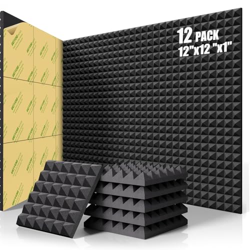 Mua QDVDQ 12 Pack Sound Proof Foam Panels for Walls, Pyramid Acoustic ...