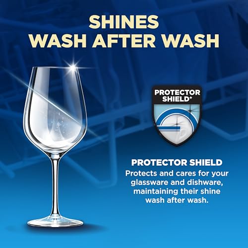 Finish Ultimate Infinity Shine Dishwasher Detergent Pods, 3 Chamber Formula with PowerBall, 2X Grease Fighting, Burnt & Dried-On Stains, Ultimate Clean & Virtually Diamond Shine, No Pre-Rinse, 62 Tabs