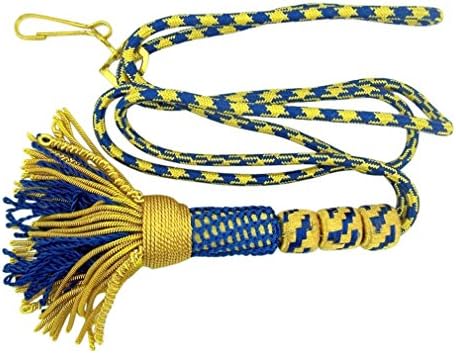 Hand Work Company Men's Priest Clergy Cord With Tassels for Pectoral Cross 28 to 32 Inches Blue / Gold