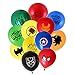 NF Orange Superhero Masks, Superhero balloon. 12 Balloons 12 inch, 12 Masks. Party Favors for Kids. Birthday Supplies.
