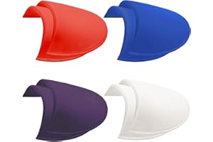 KEAJUIDY 4 Pairs Shoulder Pads Undergarment Sewing Fasteners Sewing Sponge Shoulder Pads Thin Shoulder Enhancer for Dresses Sweaters Sewing Accessories (Purple+ Blue+ White+ Red)