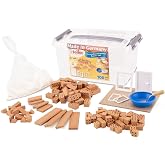 Teifoc Basic Brick Construction Set, 100+ Building Blocks, Erector Set and STEM Building Toy