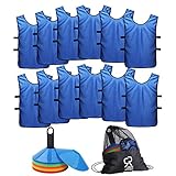 Soccer Cones (Set of 50) and Sports Jerseys Pinnies