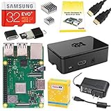 CanaKit Raspberry Pi 3 B+ (B Plus) Starter Kit (32 GB EVO+ Edition, Premium Black Case)