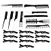 Hair Styling Clips Comb Set, 10PCS Clips/10PCS Combs, Black