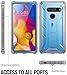 LG V40 ThinQ Rugged Case, LG V40 Rugged Case, Poetic Revolution [360 Degree Protection] [Built-in-Screen Protector] Full-Body Rugged Heavy Duty Case for LG V40 / LG V40 ThinQ (2018) - Blue