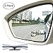 Slim Square Blind Spot Mirror, Ampper HD Glass Frameless Convex Rear View Mirror, Pack of 2