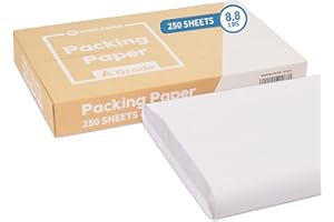 HANA PAPER 30.5" x 17" Large size (250 sheets, 9.5lb) Packing Paper Sheets for Moving, A grade of Newsprint paper for wrapping, storage, shipping. Box packaged. Ideal for wrap dish, glassware.
