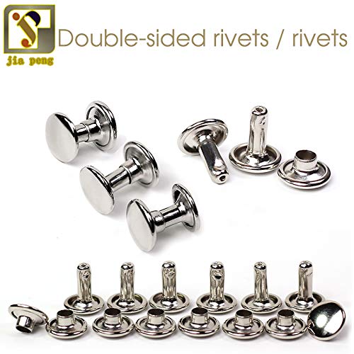 Kamas Spike Leather 100set Special Offer 2019 New Metal Nail Textile Accessories Circular Rivet 88mm 66mm 77mmDouble Silver Bronze - (Color: Tool)