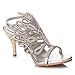 VELCANS Womens Handmade Studded Rhinestone Peacock Shaped High Heels Prom Wedding Occassions Sandals