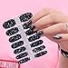 5 Sheets Full Nail Wraps Art Polish Stickers Decal Strips Adhesive False Nail Design Manicure Set With 1Pc Nail Buffers Files For Women Girls