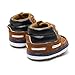 Delebao Infant Toddler Baby Lace Up Soft Sole High-top Suede Warm Sneakers Snow Boots Brown 12-18 Months