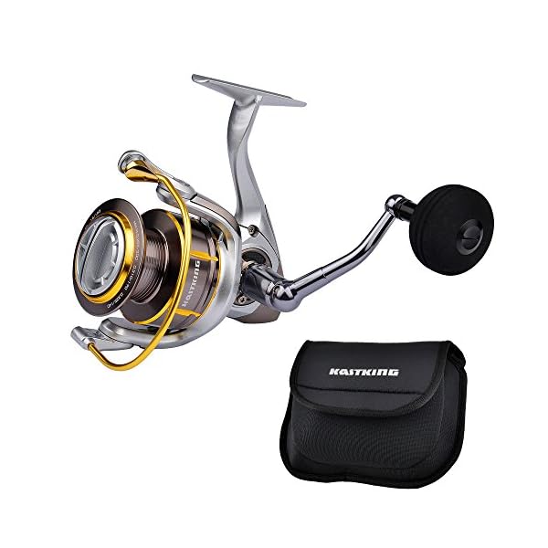 KastKing-Kodiak-Saltwater-Spinning-Reel-395-LB-Carbon-Fiber-Drag-All-Aluminum-10-1-Stainless-Steel-Shielded-Bearings-Enhanced-Stainless-Steel-Main-Shaft