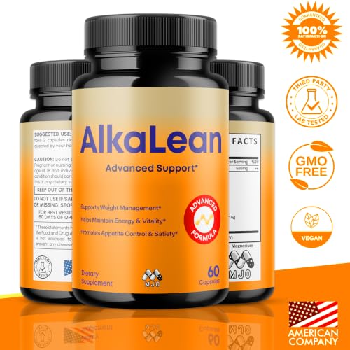 Alkalean Capsules, Official Alkalean Pills with All Natural Ingredients, Advanced Weight and Wellness Support Supplement, Maximum Strength Healthy Lifestyle Multivitamins for Women & Men (60 Capsules)