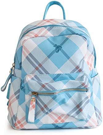 NIUEIMEE Kids PU Backpack School Bag Camping or Travel Back Pack (Blue)