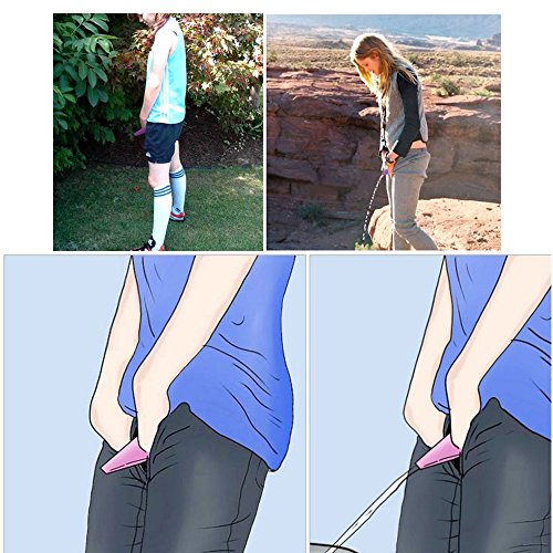 Travel Female Urinals, Portable Women Standing Pee Urination Funnel Device Outdoor Movable Reusable Toilet, Spill Proof, Anti-backflow (4 Pcs Purple) - Thumbnail 5