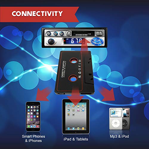 Cerepros Cassette Adapter Audio Stereo 3.5mm Aux Cable Cord to Car Vehicle Radio Deck