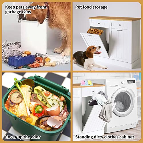 TOLEAD Double Tilt Out Trash Can Style Kitchen Trash