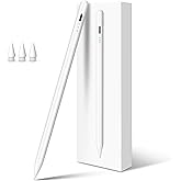 Stylus Pen for iPad Pencil 10th Generation, 3X Fast Charge Apple Pencil with Palm Rejection & Tilt Sensitivity, Compatible for 2018-2025 iPad 6/7/8/9/10/11, Pro 11"/12.9"/M4, Air 3/4/5/M2/M3, Mini 5/6