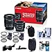 Canon Portrait & Travel 2 Lens Kit - EF 50mm f/1.8 STM Lens & EF-S 10-18mm f/4.5-5.6 is STM Lens - Bundle with 49mm/67mm Filter Kits, Flex Lens Shade, 2X Lens Pouches, Cleaning Kit and More