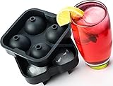Ice Ball Maker First Like ☆ Portable Silicone Mold for Whiskey Sphere ☆ Round Ice Cube Tray for Popsicle