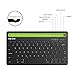 Bluetooth Keyboard, Jelly Comb BK230 Dual Channel Multi-Device Universal Wireless Bluetooth Keyboard Rechargeable with Sturdy Stand for Tablet Smartphone PC Windows Android iOS Mac (Black and Green)