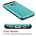 Vofolen Cover for Galaxy S9 Case Wallet Card Slot Holder Sliding Hidden ID Pocket Dual Layer Heavy Duty Protection Rugged Hard Shell TPU Bumper Armor Protective Case for Samsung Galaxy S9 Sky Blue