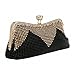Afibi Women Handbags Rhinestone Evening Bags Crystal Party Clutches Bag (Black)
